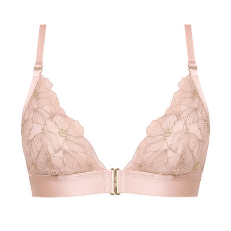 SHIKKOSA Triangle bra with front opening Honey Beige