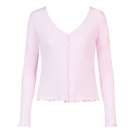 MEY Cotton Cardigan Pointelle Dreams Soft Pink