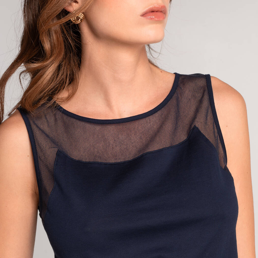 OSCALITO Top sans manches en coton Livenza Blu