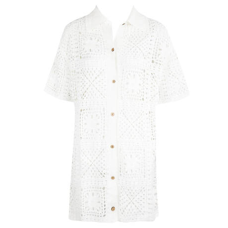 BANANA MOON Cotton Beach shirt Minorca White