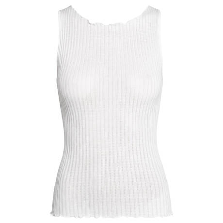 OSCALITO Lisle thread cotton Tank Operatino Filoscozia White