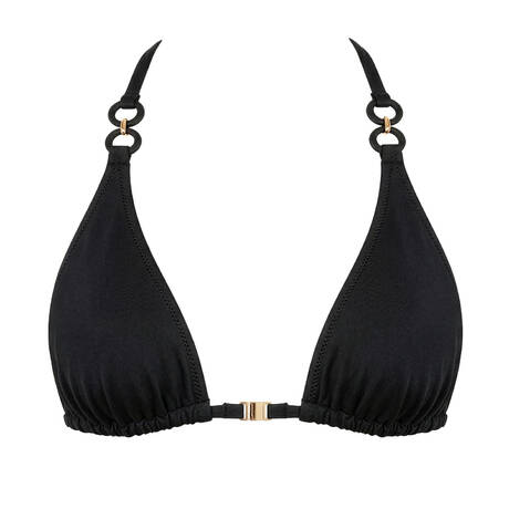LIVY Haut de maillot de bain triangle ouverture frontale Kahia Grove Noir