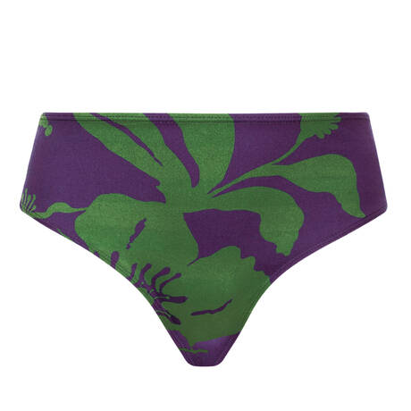 EMPREINTE High-waisted bikini bottom Bloom Iris Palm