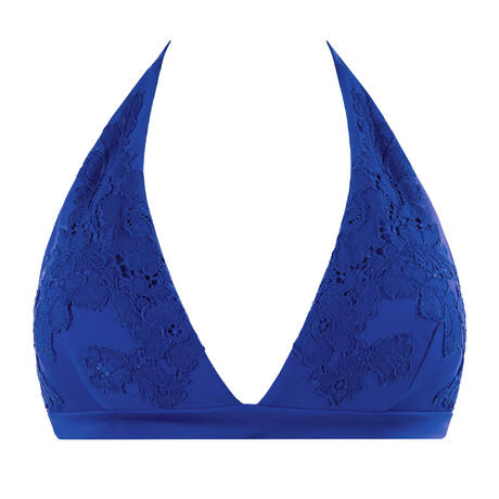 MARJOLAINE Lace Triangle bikini top without underwire Céleste Swim Blue