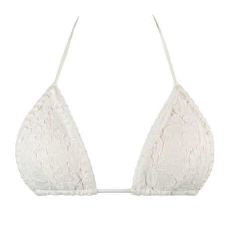 MARJOLAINE Haut de maillot de bain triangle en dentelle Céleste Swim Naturel