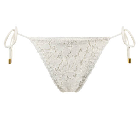 MARJOLAINE Bas de maillot de bain brésilien lacets en dentelle Céleste Swim Naturel
