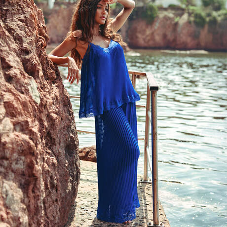 2 pieces set MARJOLAINE Céleste Blue
