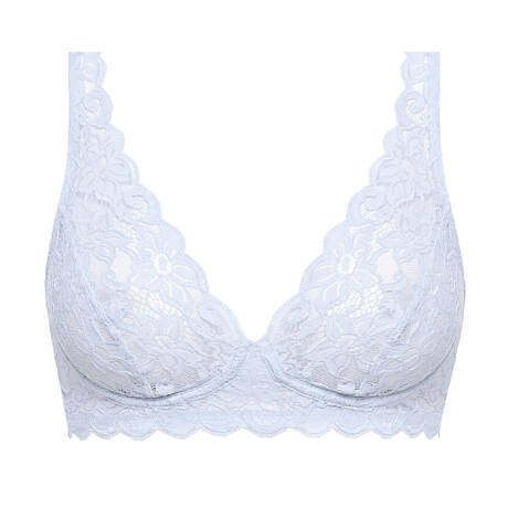 HANRO Triangle bra lace Moments  Blue Dove