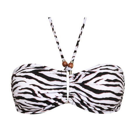 BANANA MOON Bandeau bikini top Fadio Wild Jungle Black