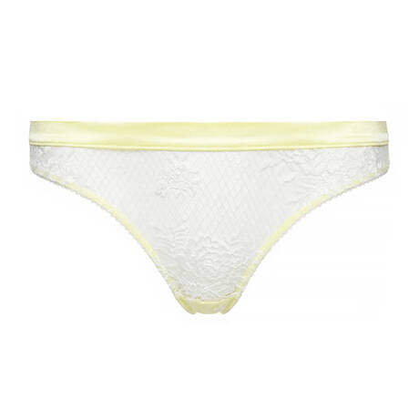 SIMONE PÉRÈLE Lace Thong Louise Jaune Limonade