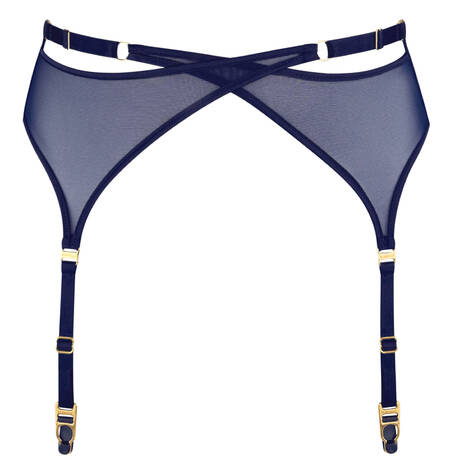 BORDELLE Garter belt New Signature Navy Blue
