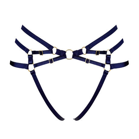 BORDELLE Slip ouvert New Signature Navy Blue