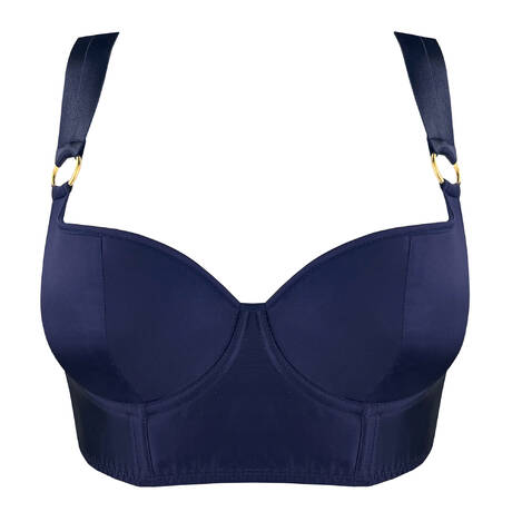 BORDELLE Bustier silk New Signature Navy Blue