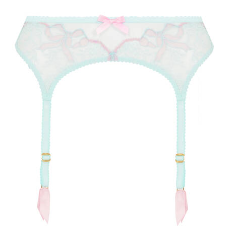 AGENT PROVOCATEUR Garter belt Lisetta Mint&Baby Pink