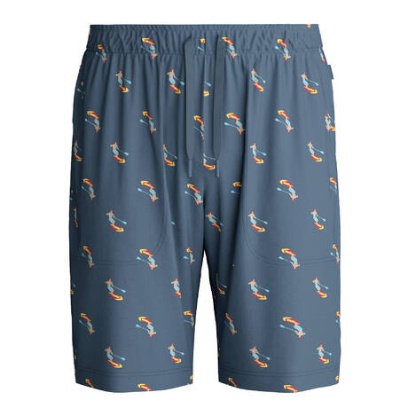CALIDA Short homme en coton RMX Sleep Holiday Retro Blue