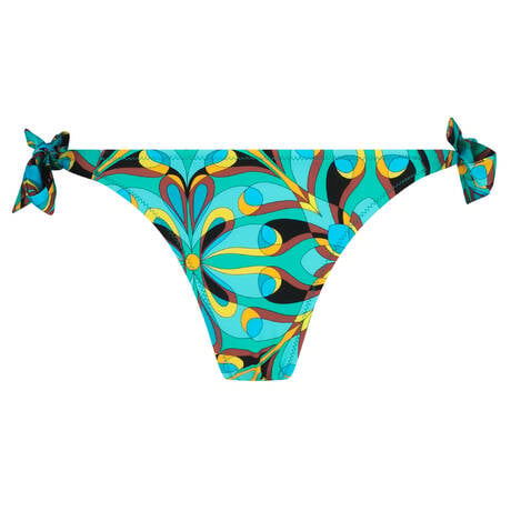 ANTIGEL Bas de maillot de bain slip noué La Psychedelique Bleu Vibrant