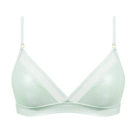 MAISON CLOSE Triangle bikini top Minuit Vert d'Eau