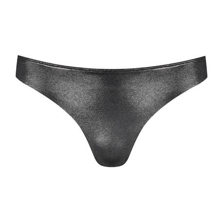 MAISON CLOSE Brazilian bikini bottom Splash Gris Métalique