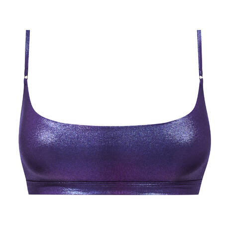 MAISON CLOSE Bralette bikini top Splash Bleu Métalique