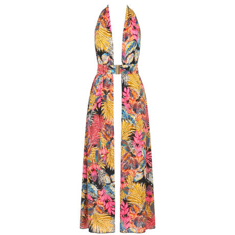 SORAYA Long beach caftan Darling Tropical Imprimé Tropical