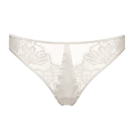 LIVY Offener Slip aus Seide und Spitze Dahlia Street Ivory