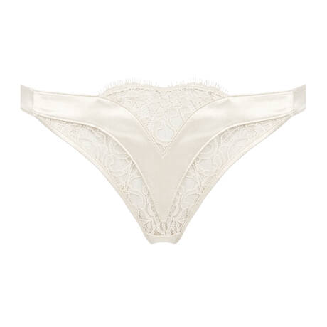 LIVY Tanga aus Seide und Spitze Burning Desire Ivory