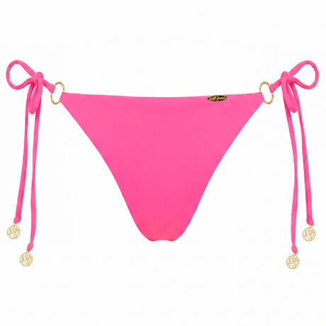LULI FAMA Brazilian tie side bikini bottom Solar Pop Néon Pink