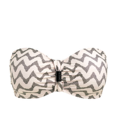 FANTASIE Haut de maillot de bain bandeau Vanuatu Crème Noir