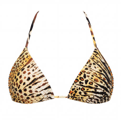 LULI FAMA Triangle bikini top Tigressa Multicolor