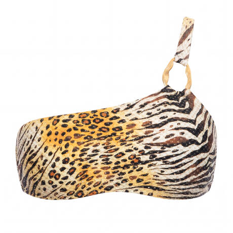LULI FAMA Bandeau bikini top Tigressa Multicolor