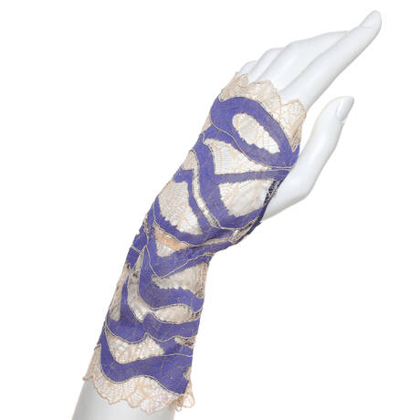 PRELUDE Lace Fingerless gloves Storia d'Amore Bleu Lavande