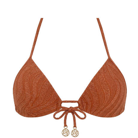 LULI FAMA Push-up bikini top Muse Glow Brown
