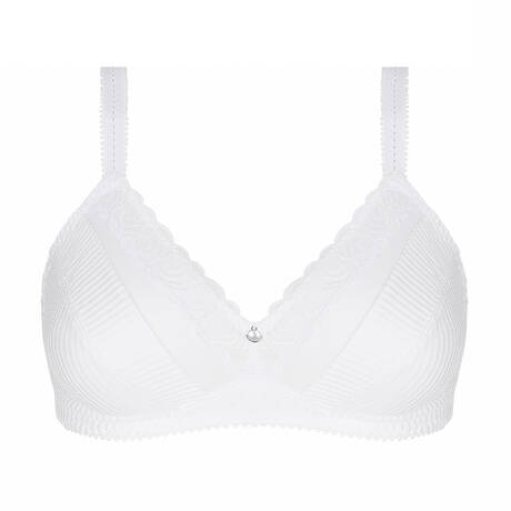 ANTIGEL Soutien-gorge sans armatures bonnets profonds Boyish Séduction Blanc