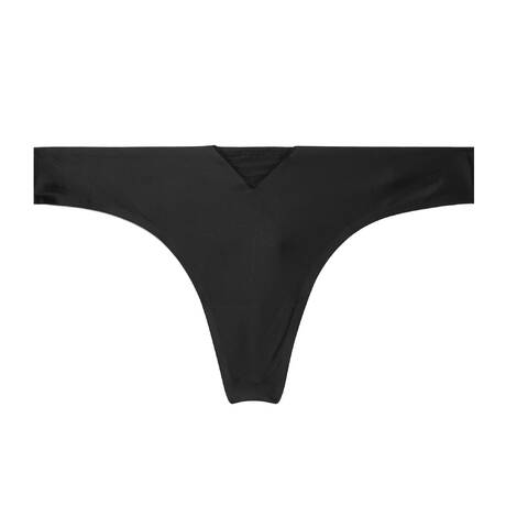 FLEUR DU MAL Thong Le Stretch Gloss Black