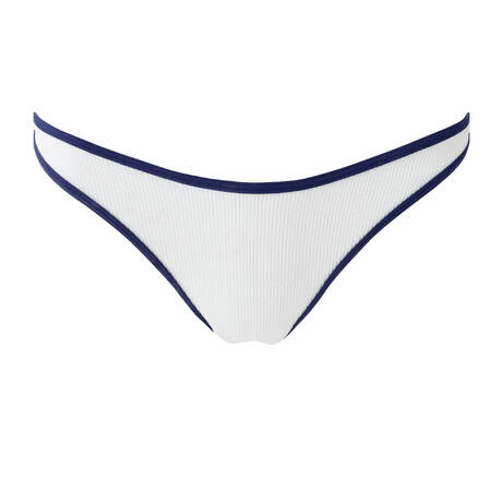 MELISSA ODABASH High-Leg-Bikini-Slip Vigo Nautical White White Ridges/Navy