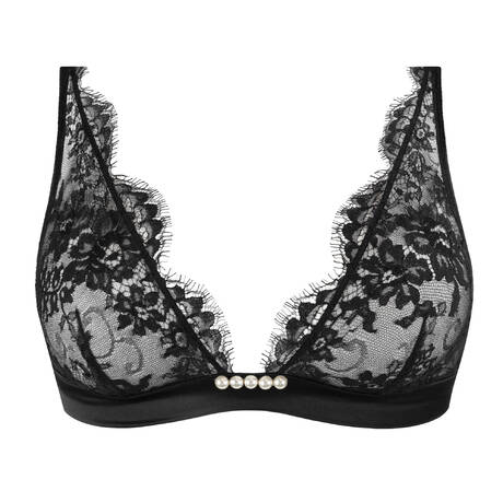 I.D. SARRIERI Lace Triangle bra Feathers of a Swan Black