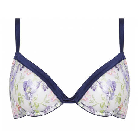 FLEUR DU MAL Demi-cup bra Elara Embroidery Midnight Navy