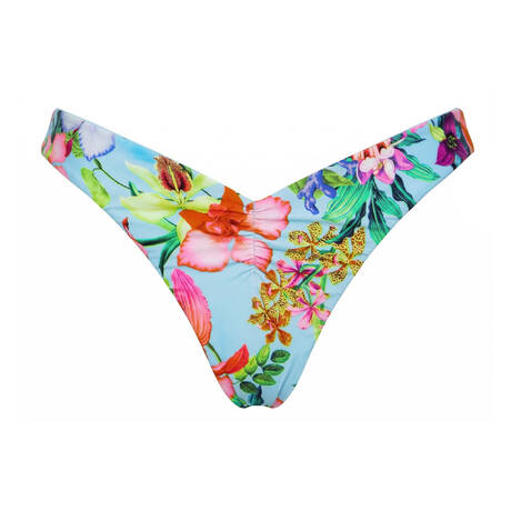 LULI FAMA Bas de maillot de bain slip échancré Ocean's Kiss Multicolor