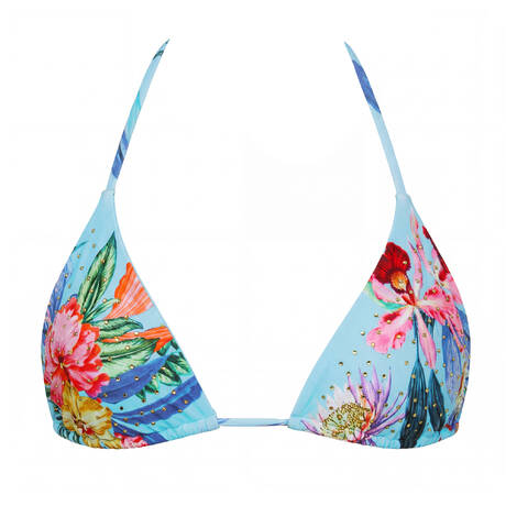 LULI FAMA Haut de maillot de bain triangle Ocean's Kiss Multicolor