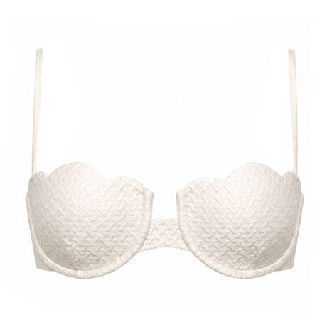 LULI FAMA Padded bikini top Sunbaked Gold