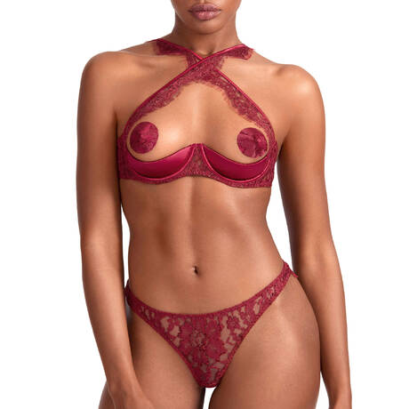 2 pieces set COCO DE MER Naraya Burgundy