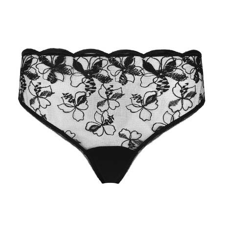 HUIT Brazilian brief Lettre d'Amour Black