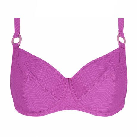 ANTIGEL Demi-cup fitting bikini top La Zigzag Mauve