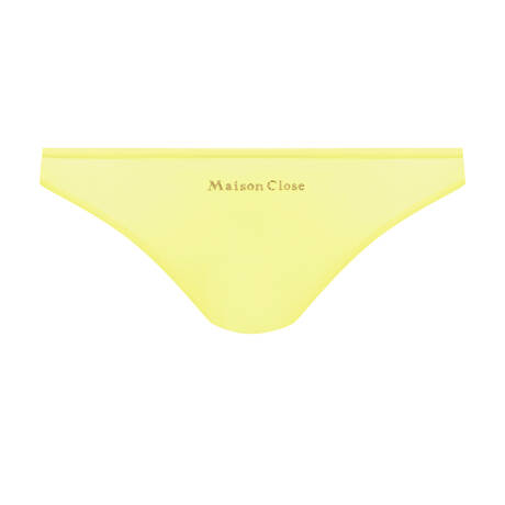 MAISON CLOSE Offener Slip Double Sens Jaune