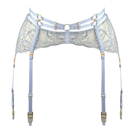 BORDELLE Garter belt Pearl Dusty Blue