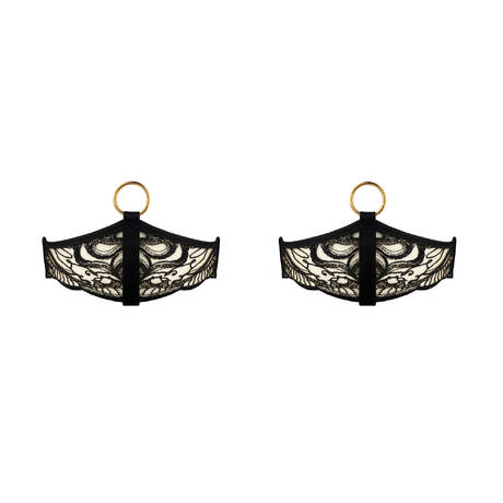 BORDELLE Garters Pearl Black