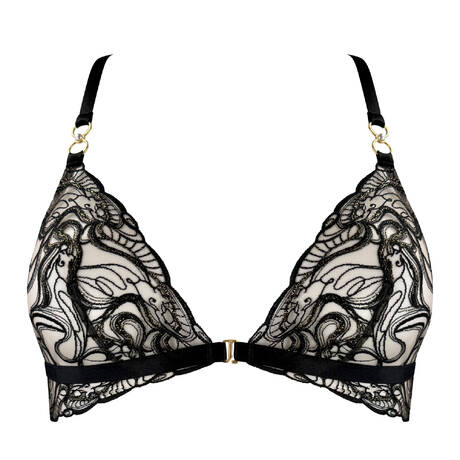 BORDELLE Soutien-gorge triangle ouverture frontale Pearl Noir