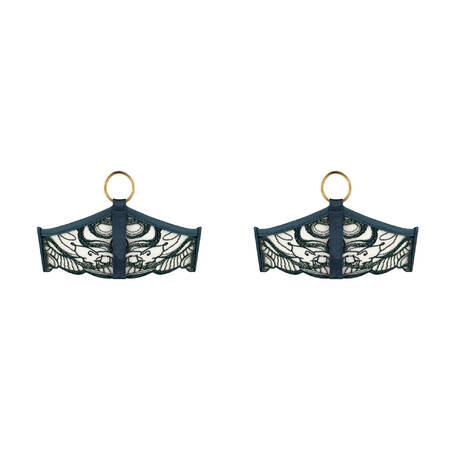 BORDELLE Garters Pearl Teal