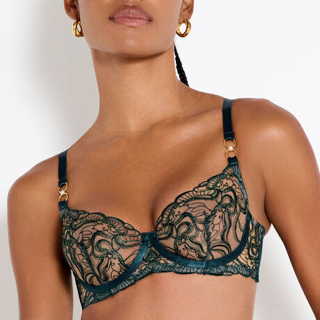 BORDELLE Balconette bra Pearl Teal