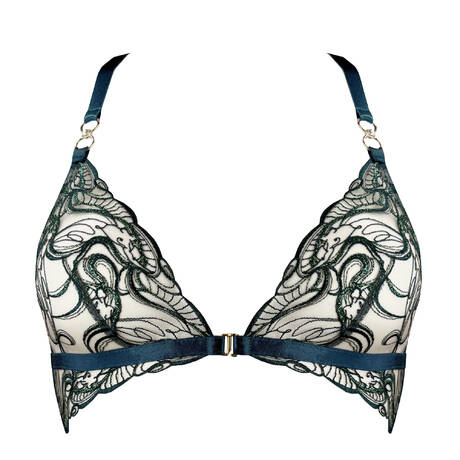 BORDELLE Triangle bra with front opening Pearl Teal
